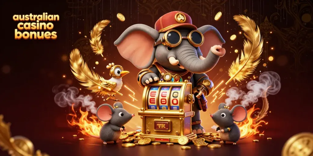 Experience the thrill of australian casino bonuses with dynamic 3D characters and lively elements.