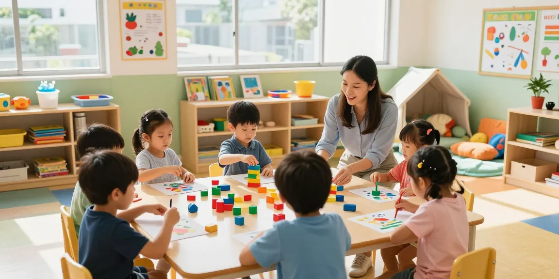 Children engaged in inquiry-based activities at an international kindergarten Singapore, cultivating creativity and collaboration.