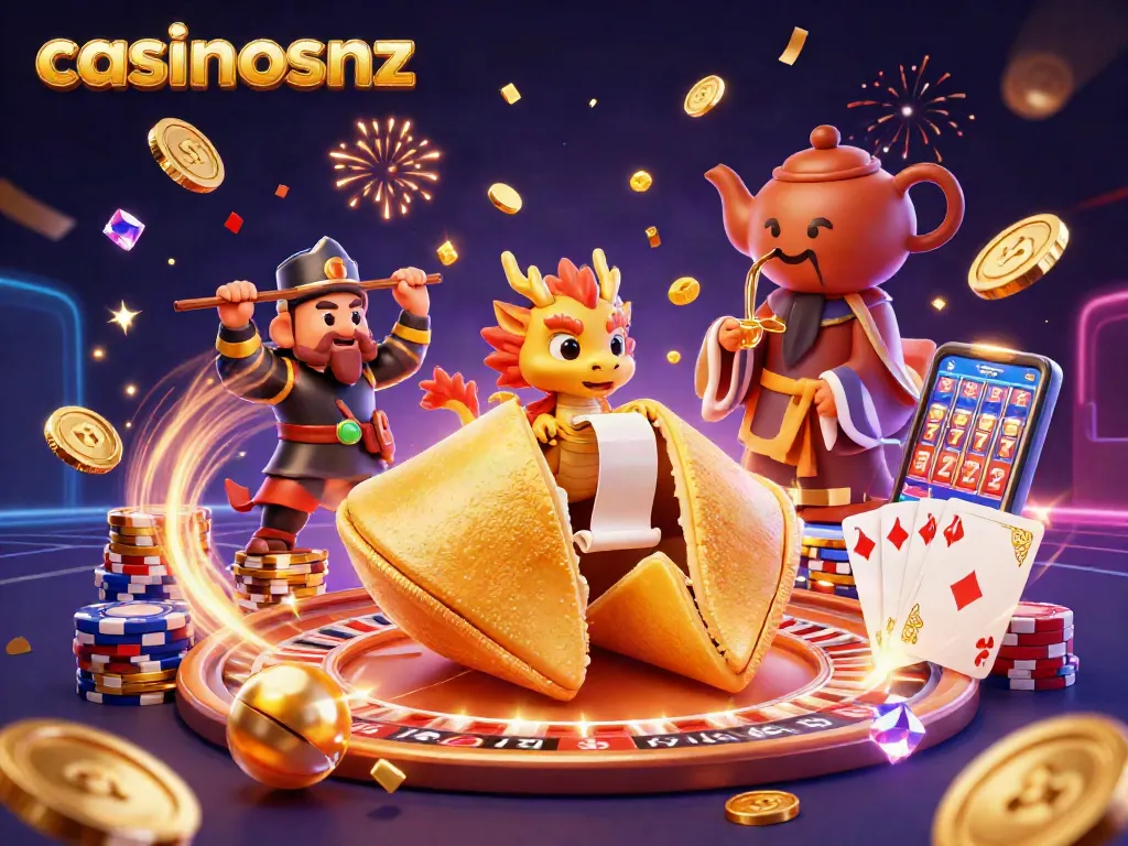 Experience the excitement of casinosnz with this vibrant, dynamic 3D casino illustration.