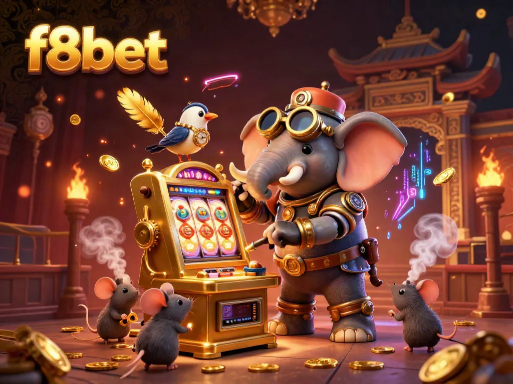 Experience vibrant gaming energy with F8BET's steampunk slot machine action and dynamic characters.