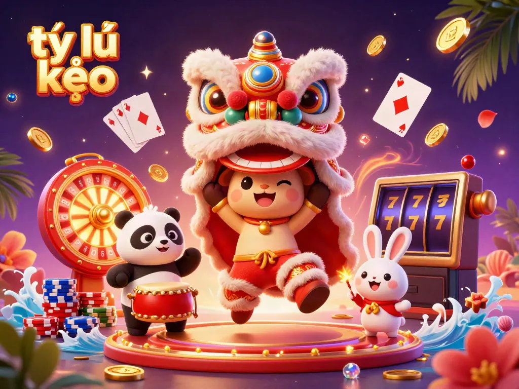 Experience thrilling betting with tỷ lệ kèo in a vibrant 3D casino scene full of action and excitement.