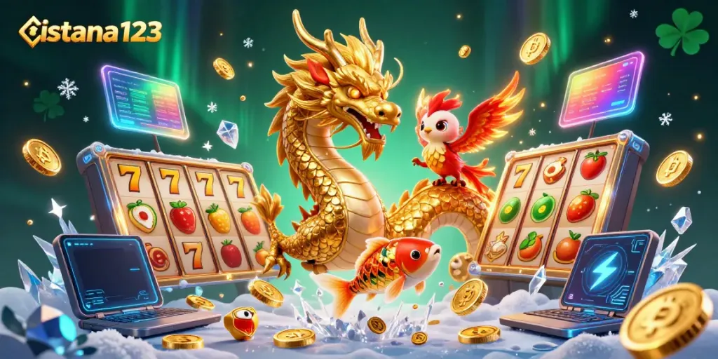 Memenangkan jackpot dengan istana123 melalui desain slot yang menarik dan simbol keberuntungan.