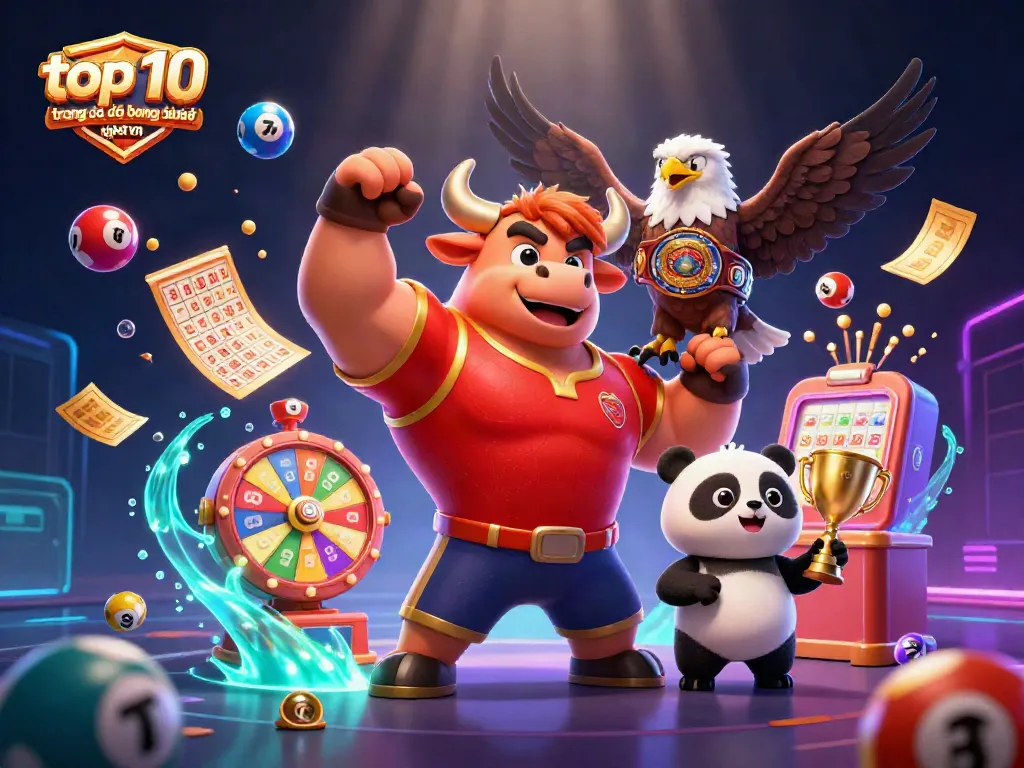 Các trang cá độ bóng đá uy tín nhất vn thể hiện qua hình ảnh bull, eagle, panda trong cảnh chiến thắng.