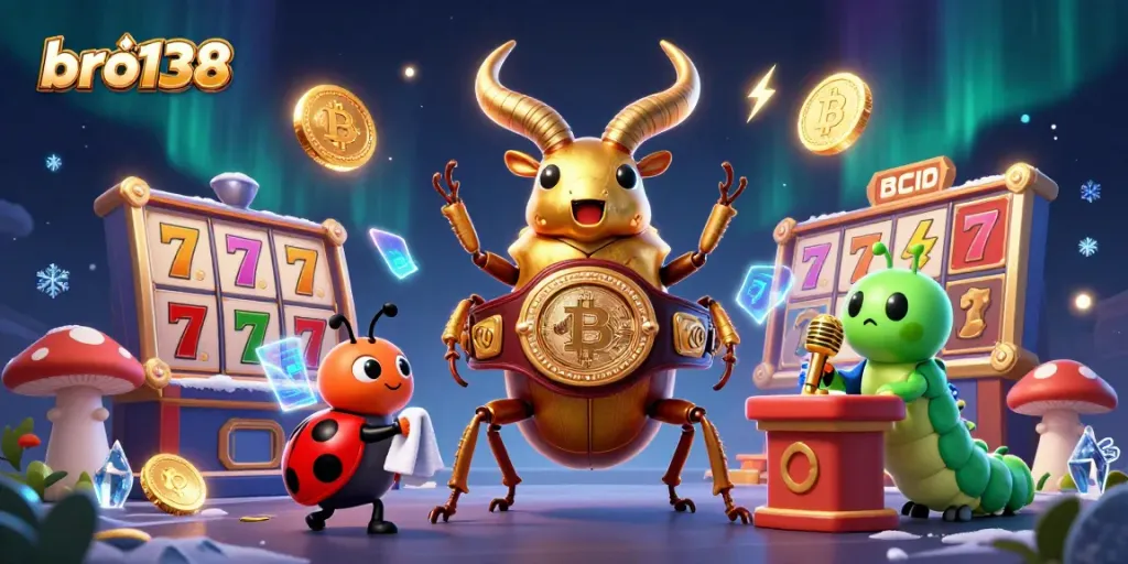 Experience the excitement of bro138 in a vibrant casino scene with dynamic characters and gaming elements.