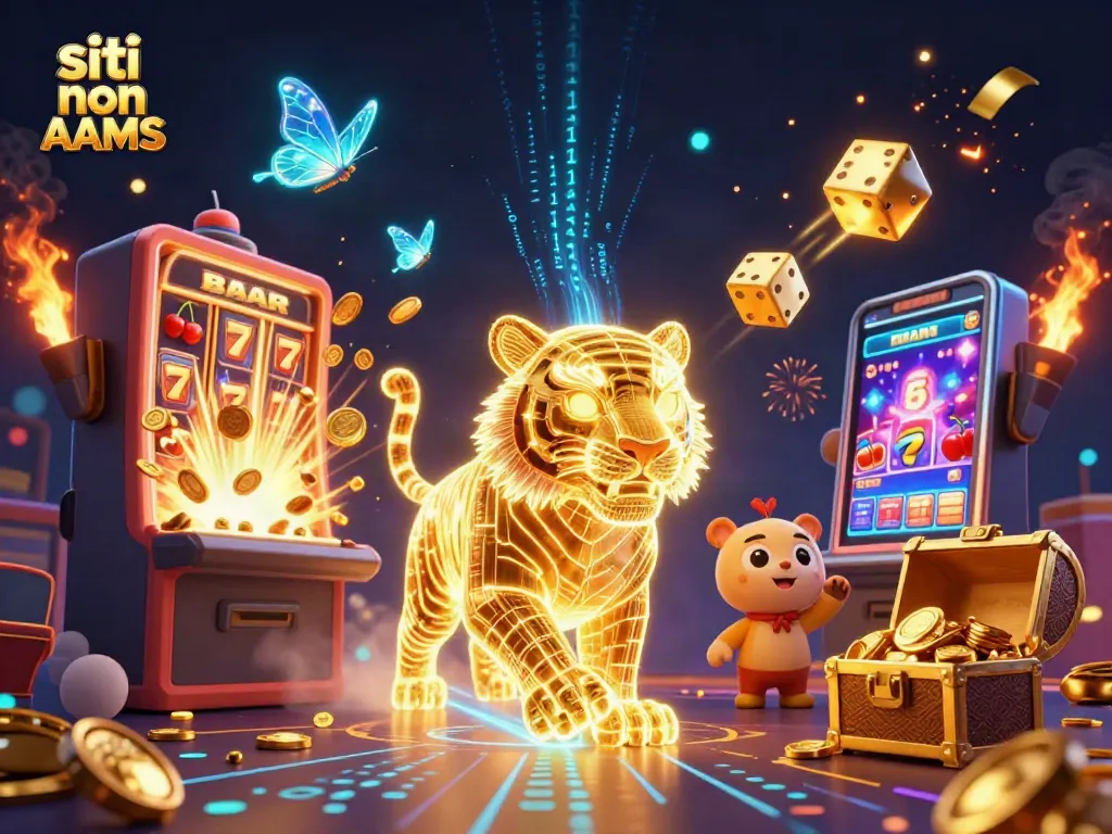 Vinci con i siti non AAMS in un vivace casinò online digitale, esplorando slot e jackpot.