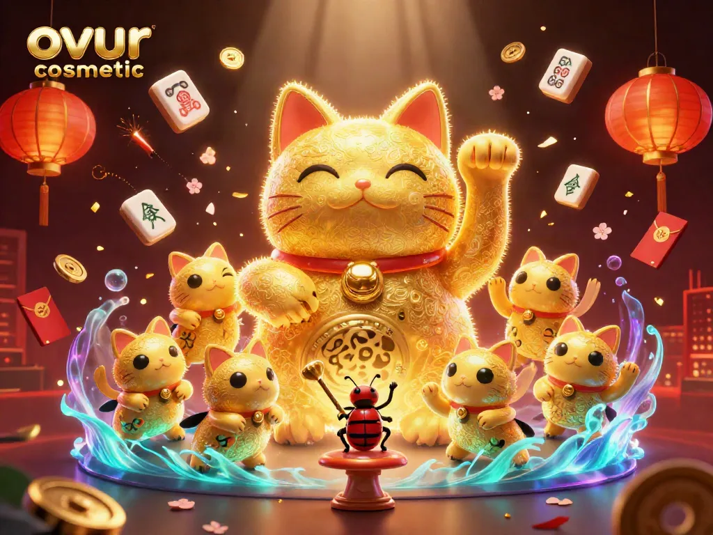 Play engaging games with ovur cosmetic symbols in an enchanting casino scene filled with vibrant elements.