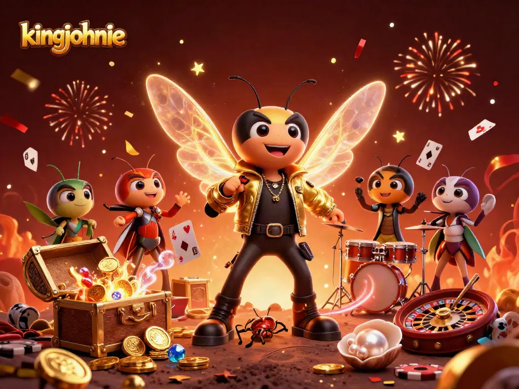 Experience thrills at kingjohnnie with colorful gems, exciting characters, and casino elements.
