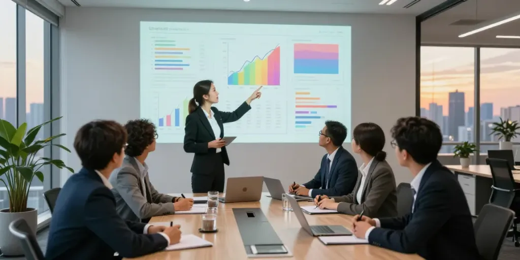 Insightful meeting discussing Charles Field Marsham net worth in a modern office.