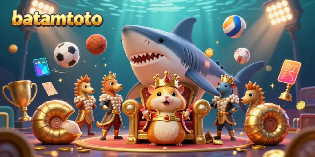 Join the batamtoto king in an underwater casino adventure featuring dynamic sports betting elements.