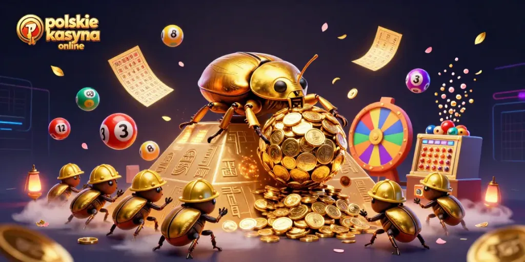Experience vibrant gaming thrills with polskie kasyna online, where golden coins and lottery excitement collide.