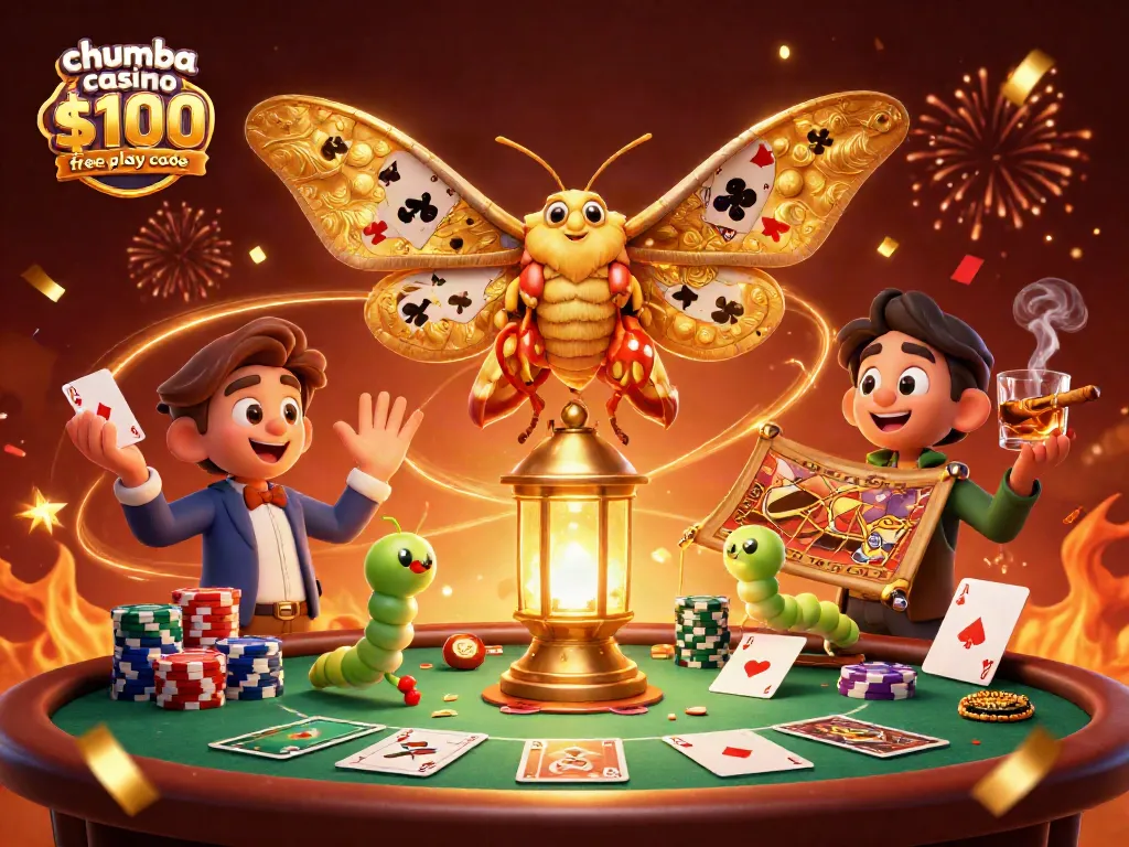 Claim your chumba casino $100 free play code while enjoying vibrant casino-themed art bursting with excitement.