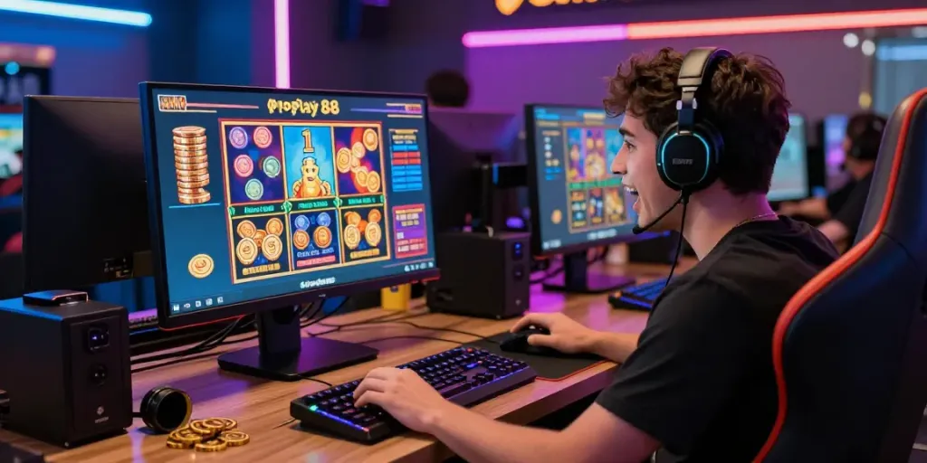 Engaging online gaming environment featuring proplay88's thrilling slot games and colorful setup.