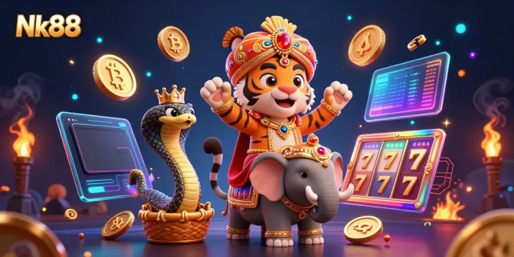 Experience thrilling gameplay with Nk88 as you dive into a vibrant casino world filled with action-packed gaming elements.