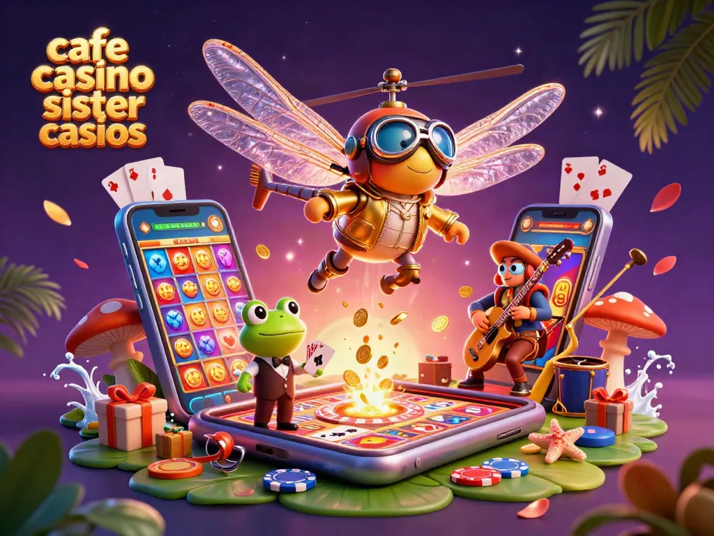 Engage with cafe casino sister casinos featuring a playful frog croupier and vibrant jazz musicians.