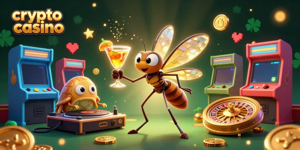 Engage in exciting gameplay at our crypto casino with vibrant characters and thrilling game elements.