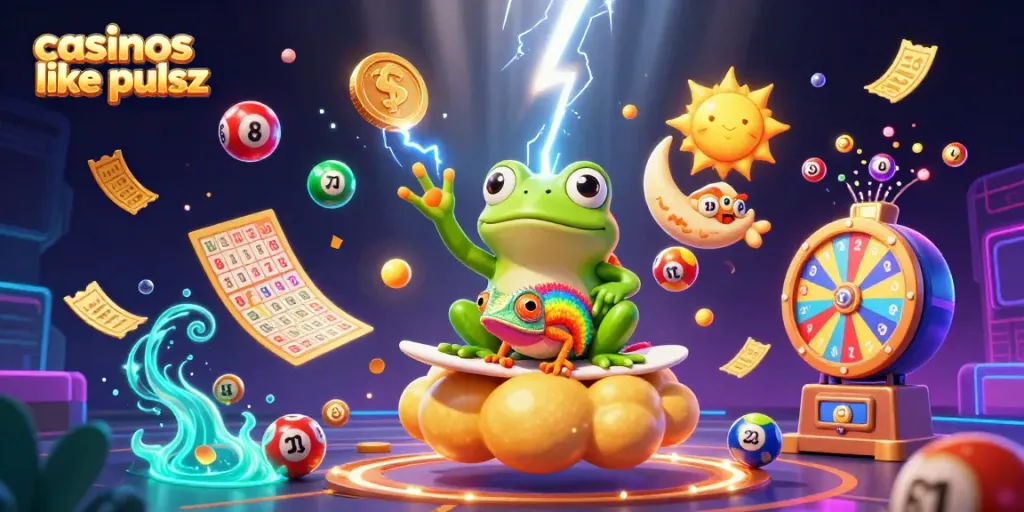 Experience the magic of casinos like pulsz with gold coins and vibrant gaming elements.