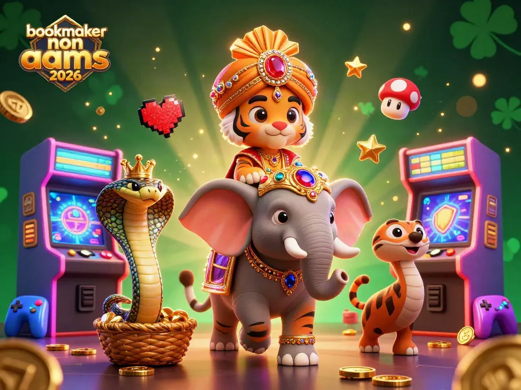 Indossa il tuo stile con bookmaker non AAMS 2026: un elegante maharaja, un elefante prezioso e un cobra coronato nel mondo dei giochi.