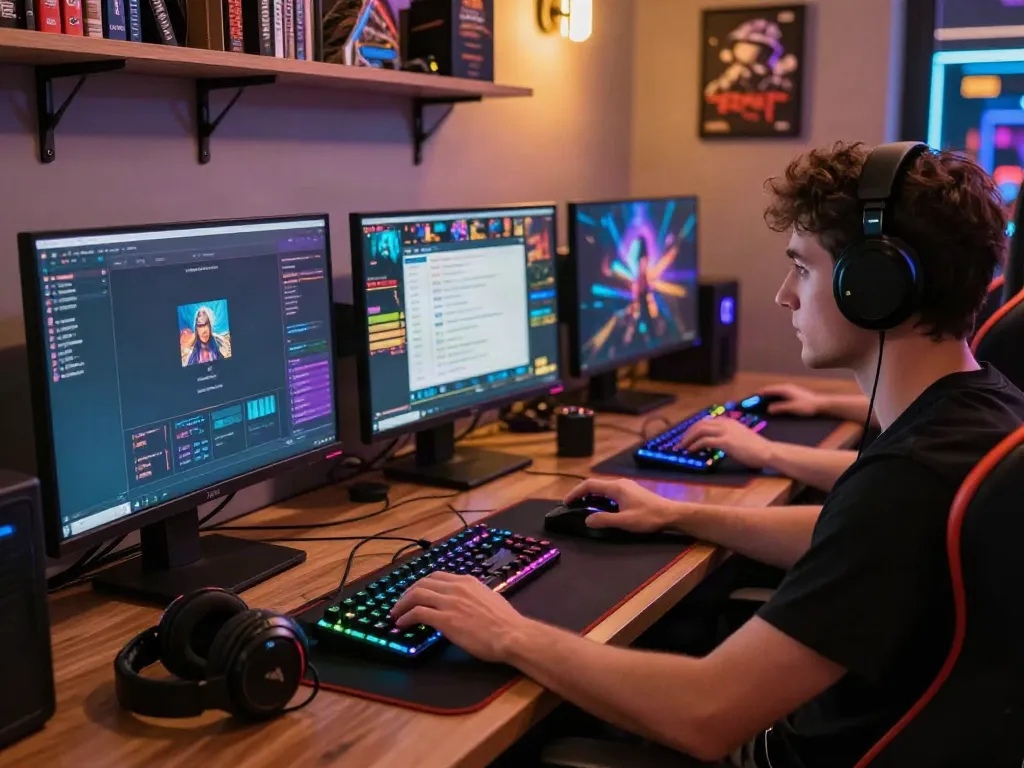 Discover the ahha4d gaming experience with vibrant graphics and an immersive setup.