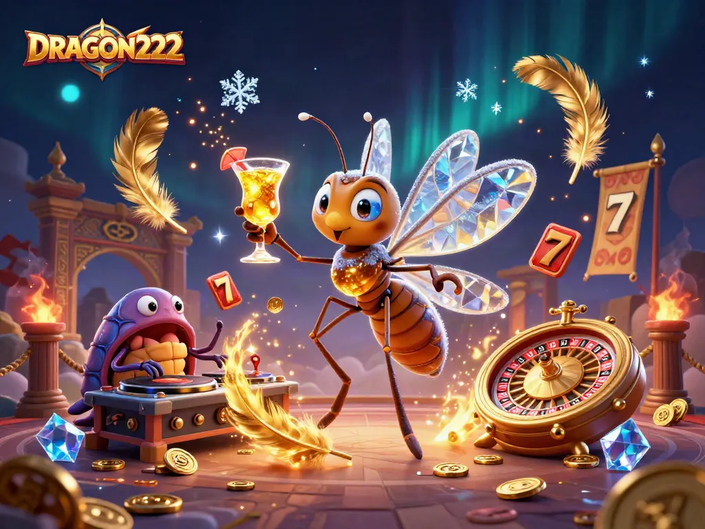 Spin and win with DRAGON222 as a vibrant casino mascot brings luck and excitement.