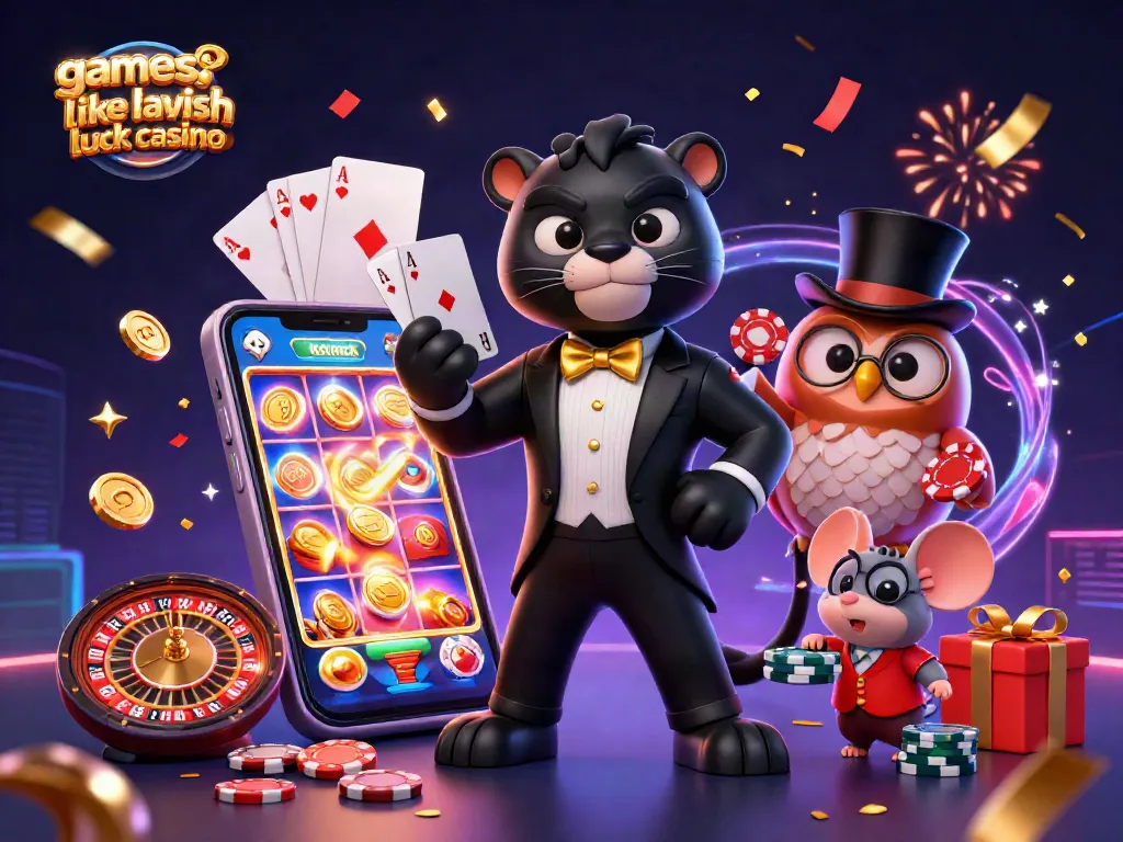 Play exciting games like lavish luck casino with vibrant characters and actions.