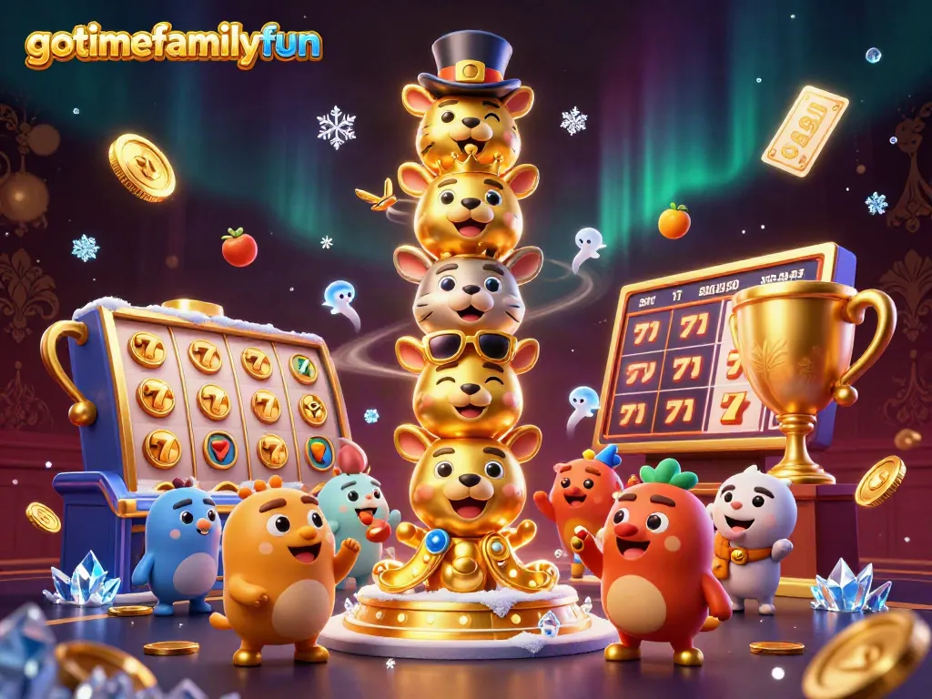 Permainan slot gacor menarik di gotimefamilyfun dengan simbol keberuntungan dan jackpot berkilau.