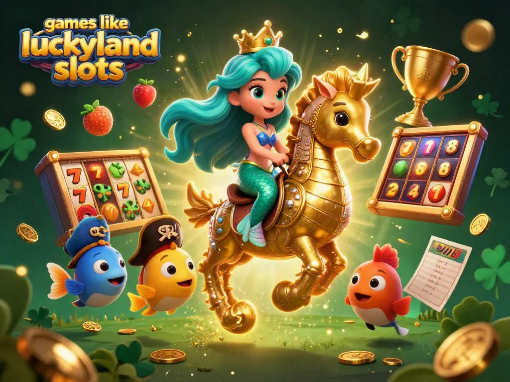 Win with games like LuckyLand Slots in this colorful, dynamic casino fantasy.