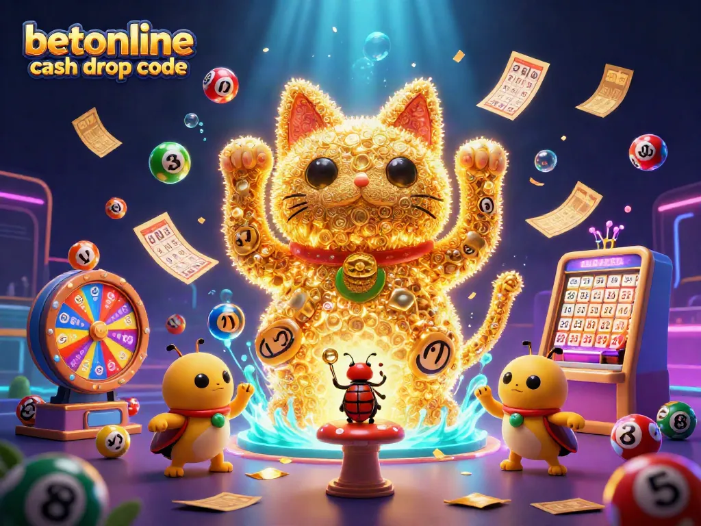 Join the excitement of the betonline cash drop code with vibrant lottery elements and dynamic visuals.