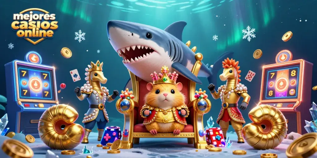 Disfruta de los mejores casinos online con un fascinante rey hámster y guardias de caballito de mar en un entorno de juego